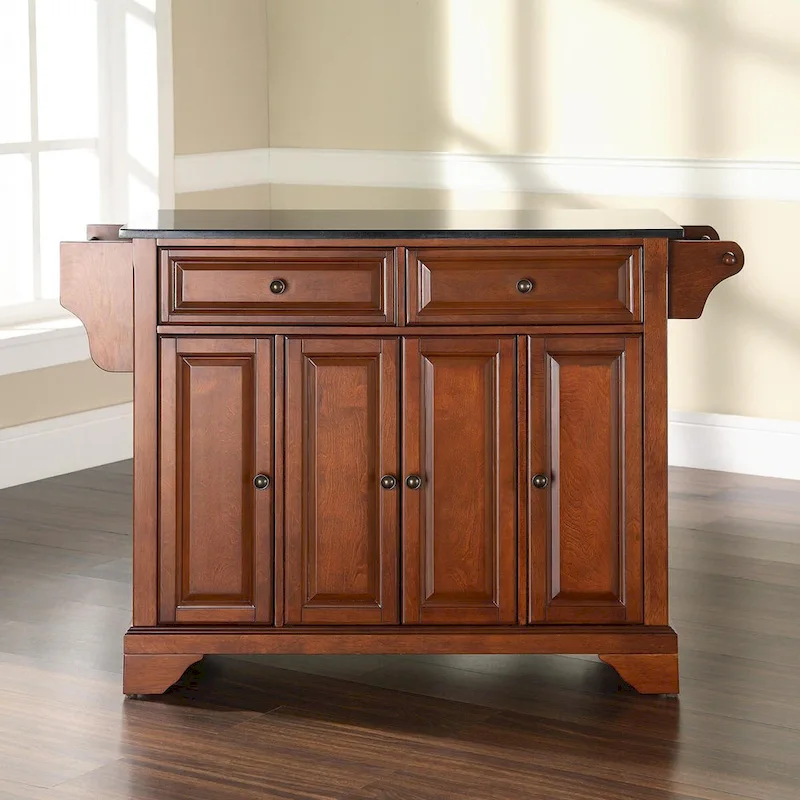 Crosley Lafayette Granite Top Full Size Kitchen Island/Cart - 18d x 51.5w x 36h