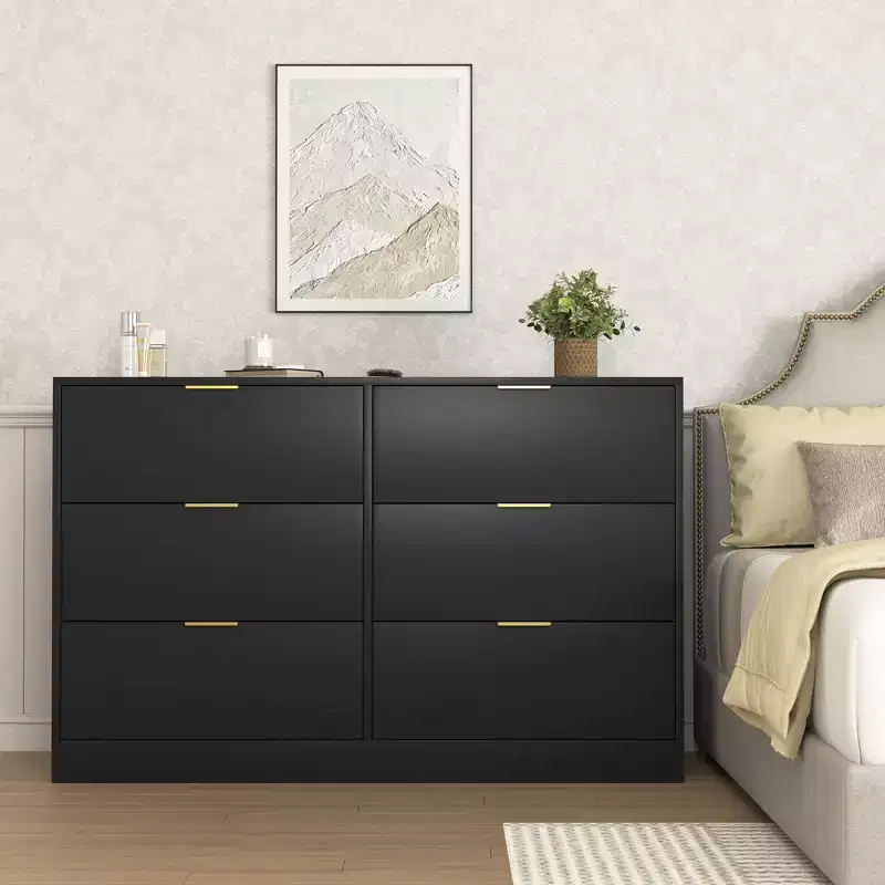 Okak Modern 6/9 Drawers Simply Bedroom Dressers with Handle,Minimalist Wooden Dresser,Chest of Drawers for Bedroom,Entryway