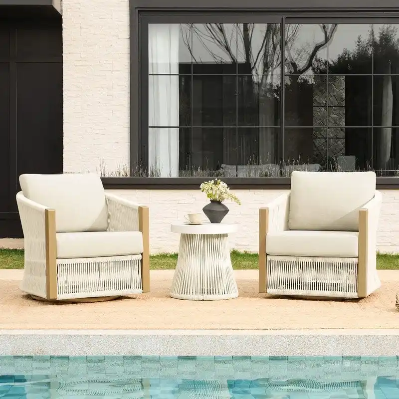 Carlos 3-Piece Outdoor Patio Furniture Conversation Sets