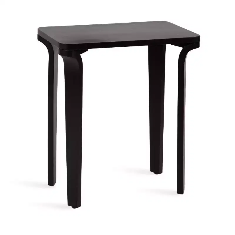 Kate and Laurel Escalon Wood Side Table, 22x14x26, Black